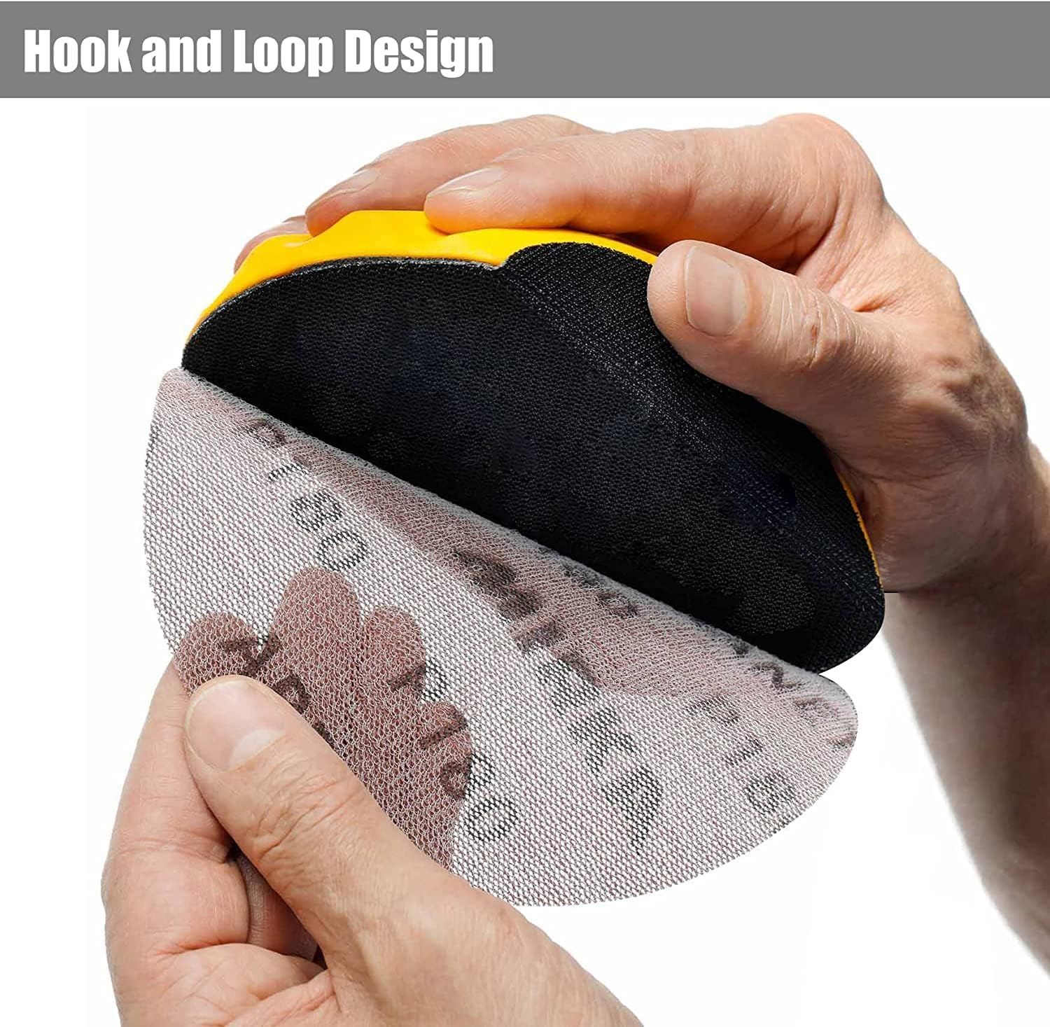 2Pcs Mouse Hand Sanding Pad Hook and Loop Sanding Block,Sanding Mouse Hand Sander Blocks,Hand Sanding Blocks,Hook Loop Sanding Block Foam Hand Sander Backing Pads,Hook and Loop Hand Sanding Block image number 1