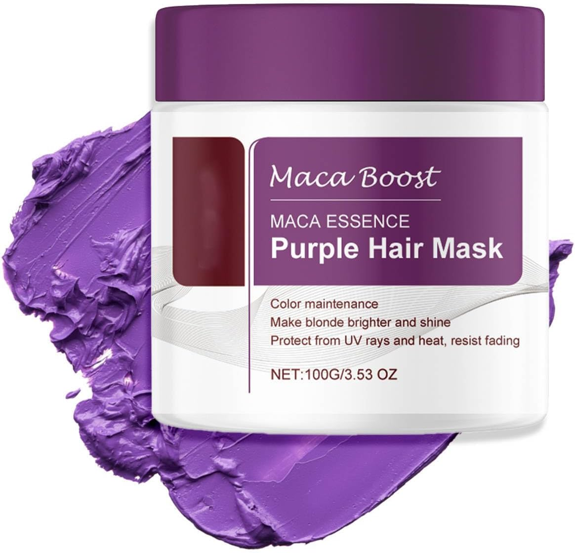 Purple Hair Mask,Essence Purple Hair Mask,Collagen Hair Treatment,Deep Repair and Nourishing Conditioning,Collagen Hair Mask Essence for Dry Damaged Hair All Hair Types,1Pcs image number 3