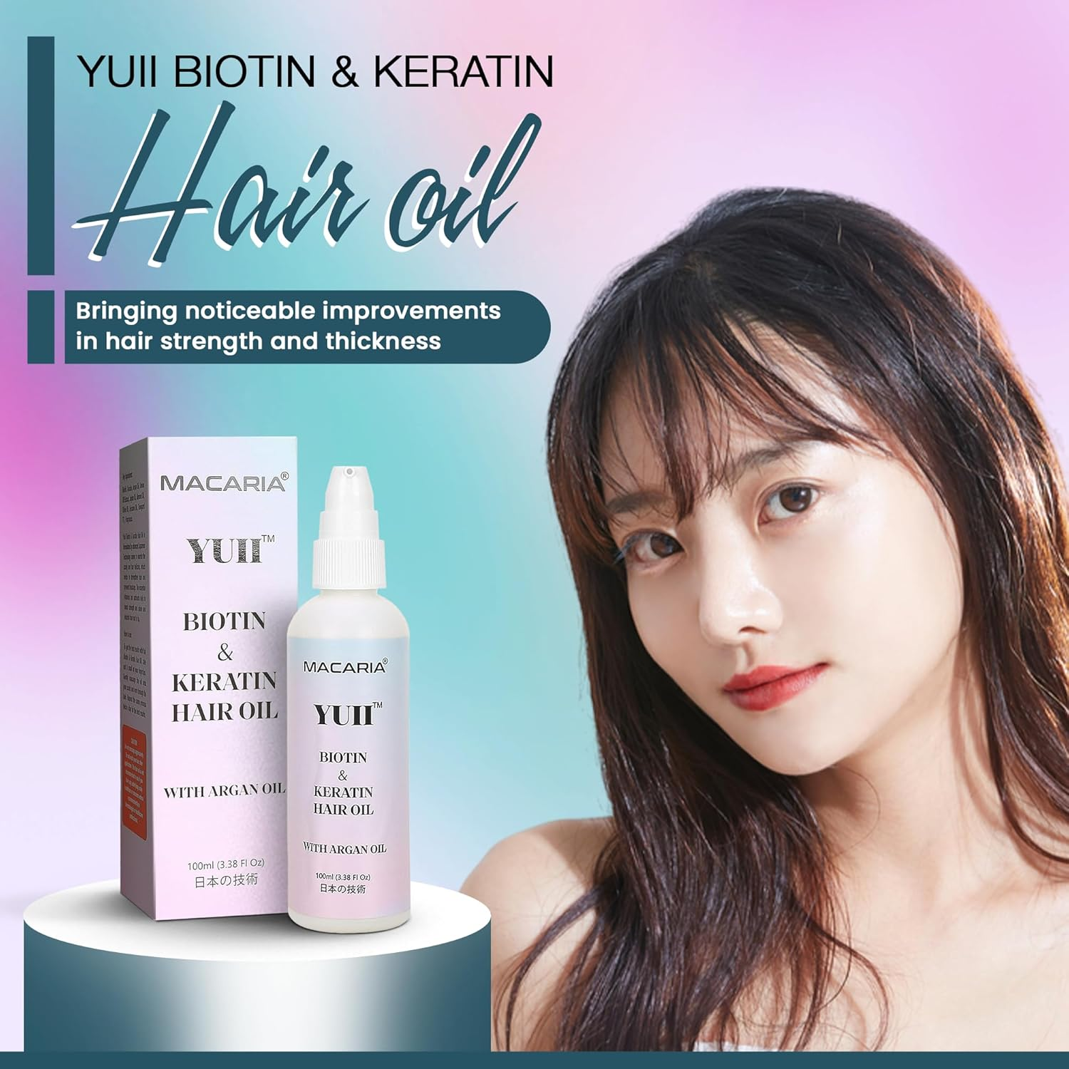 YUII Hair Oil Biotin Keratin & Argan Oil image number 5
