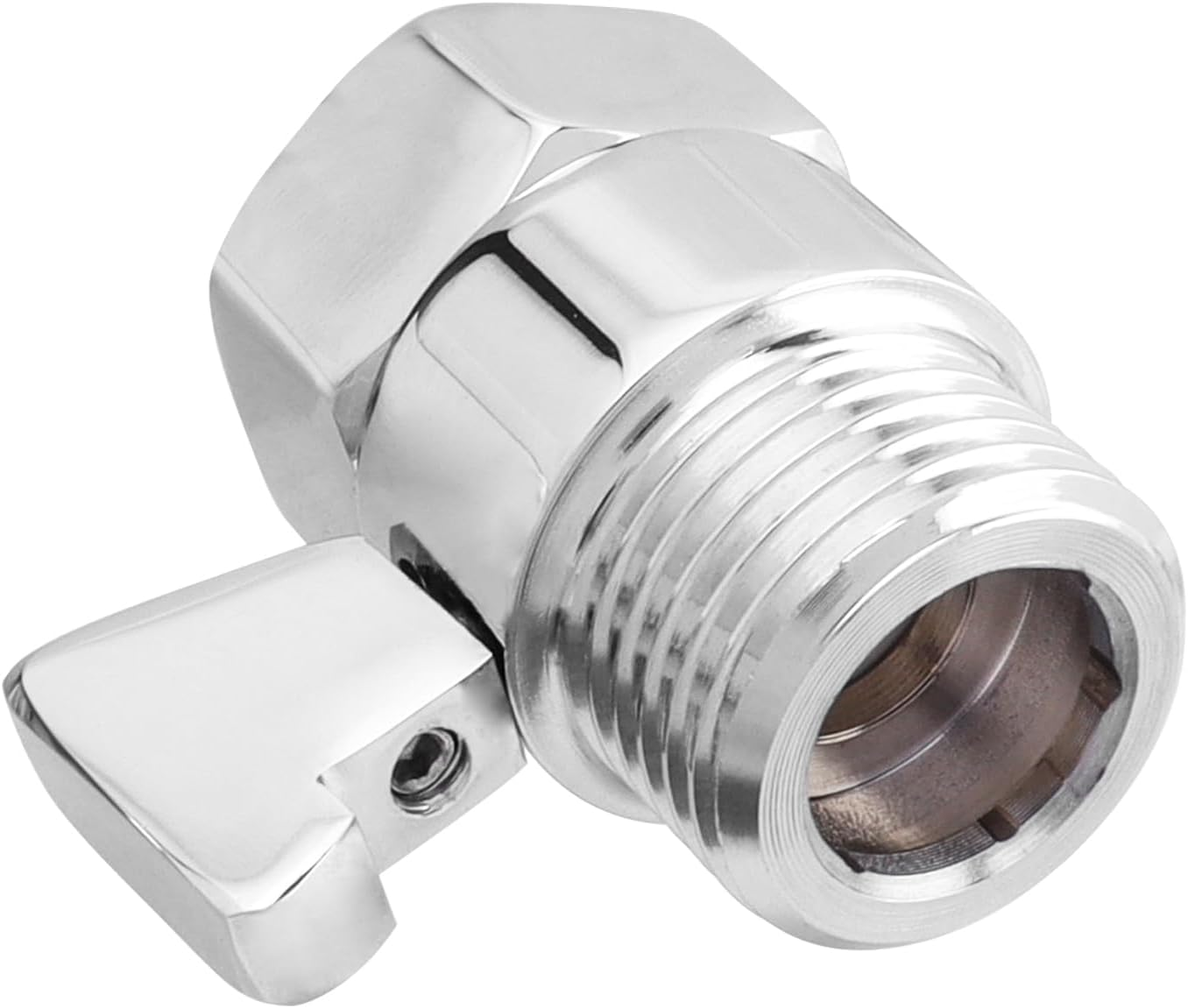 2 Pcs Shower Head Flow Control Valve Shut-Off Valve Water Flow Control Valve G1/2 Brass Pressure Reducer Water Volume Adjust Valves for Handheld Shower image number 4