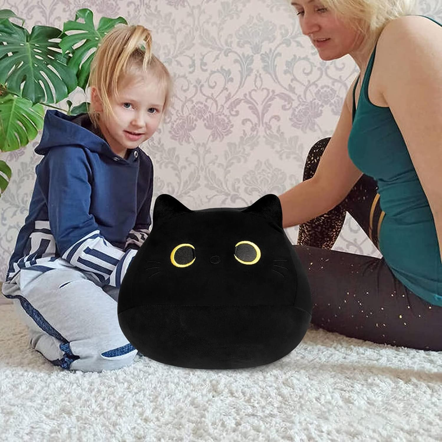 Black Cat Plush, Black Cat Plushie, Cat Plush, Cat Pillow Plush, Cat Pillow, Giant Cat Plush image number 2