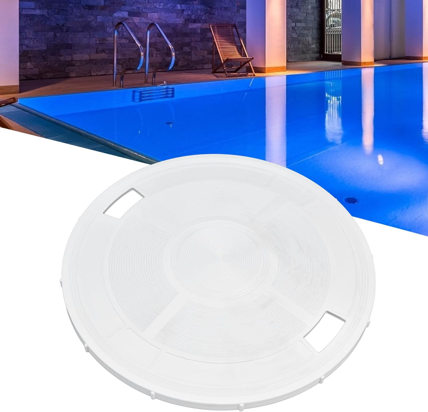 Plastic Pool Skimmer Cover, Swimming Pool Skimmer Lid Replacement for ， Pool Filter Cover Replacement Part Swimming Pool Skimmer Deck Cover image number 2