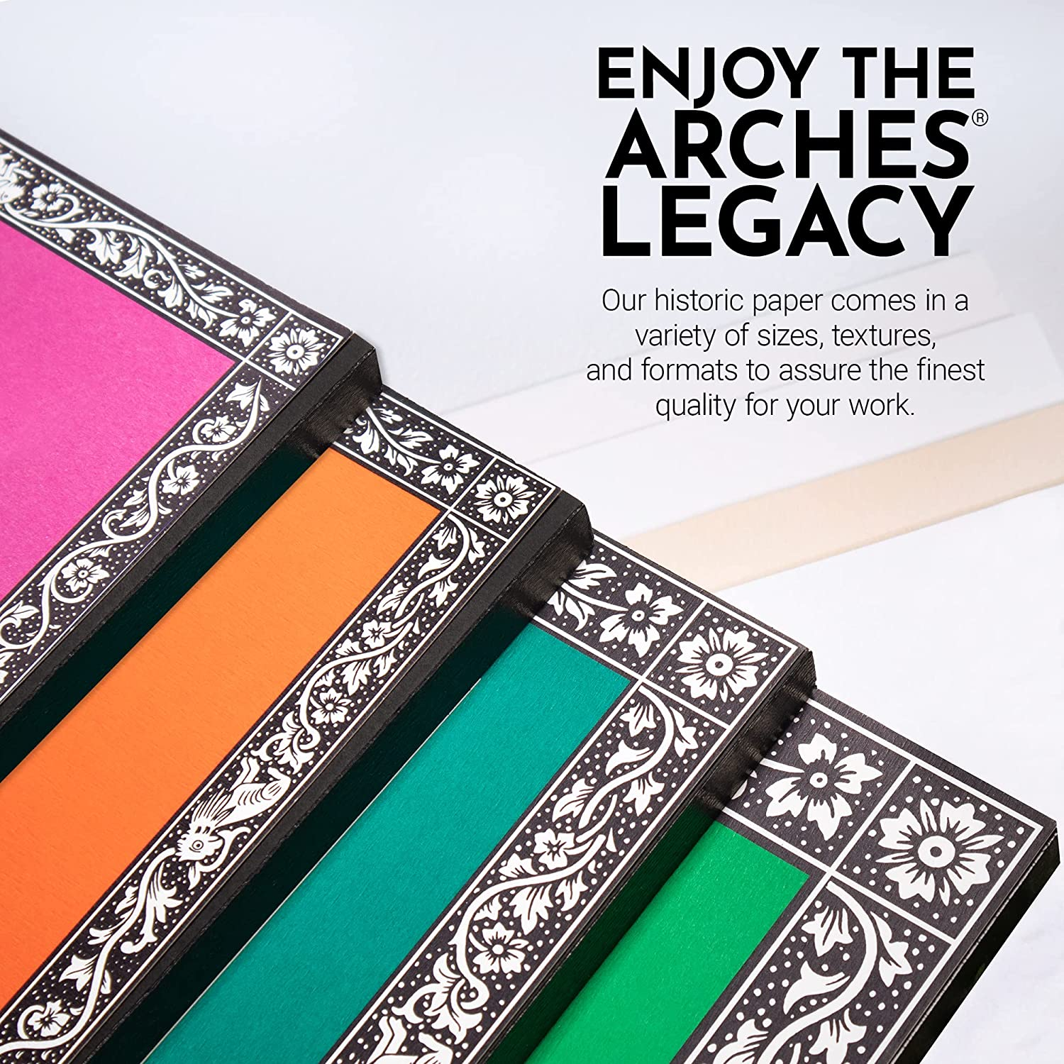 Arches Watercolor Pad 9X12-Inch Natural White 100% Cotton Paper - 12 Sheet Arches Hot Press Watercolor Paper 140 Lb Pad - Arches Art Paper for Watercolor Gouache Ink Acrylic and More image number 5