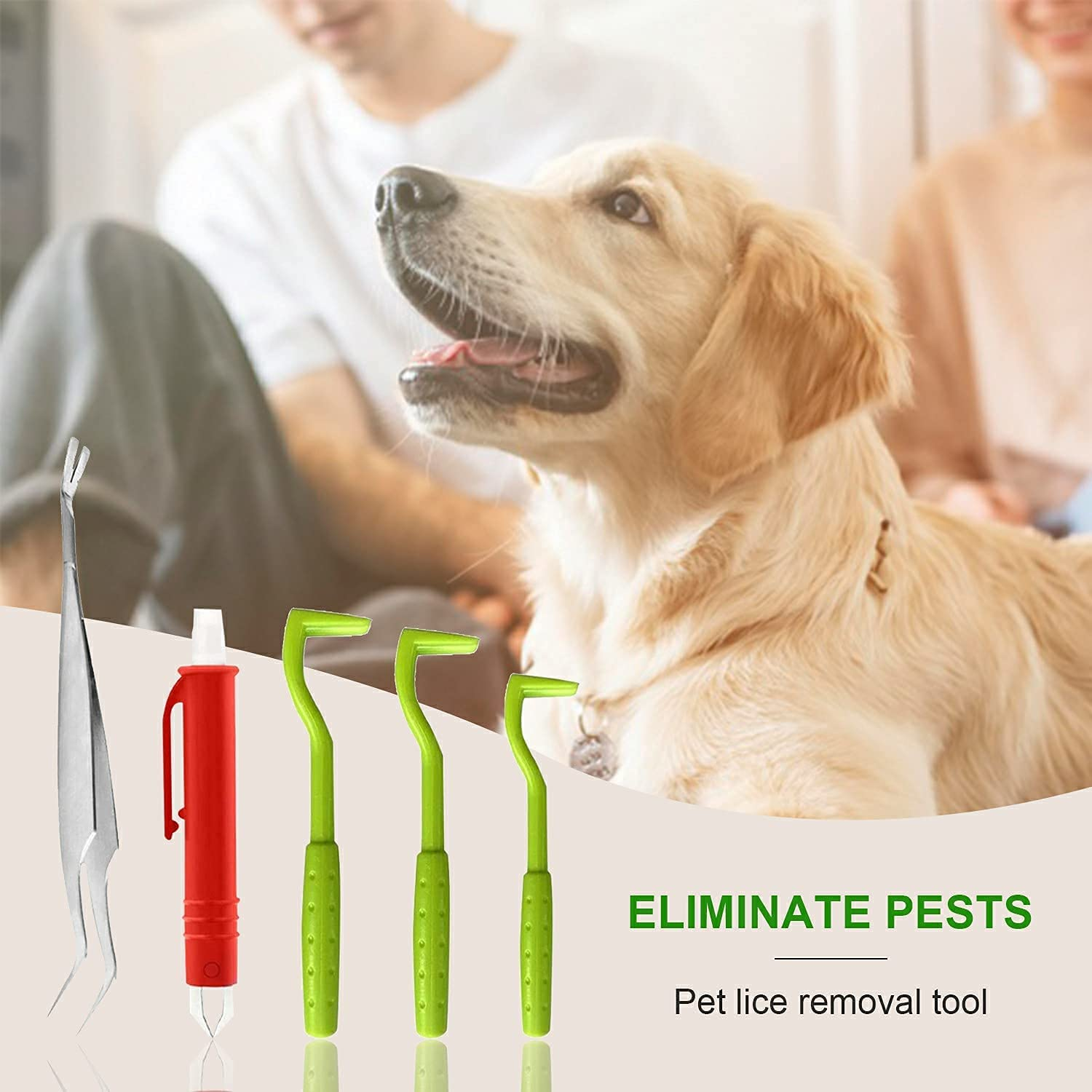 5PCS Tick Removal Tool Tick Picker Flea Removal Tool, Home Sake Tick Removal Tool Ultra-Safe Tick Remover, Tick Hook Removal Tool Kit Remove Ticks Pet Comb Pet Supplies for Dogs, Cats and Human image number 2