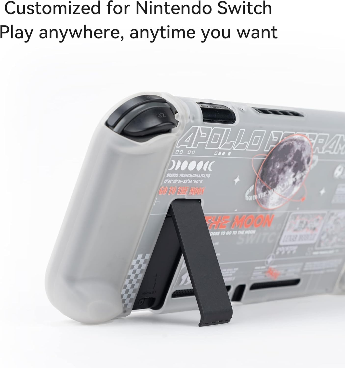 Geekshare Protective Case Cover Compatible with Switch and Game Console Shock-Absorption and Anti-Scratch, the Moon image number 4