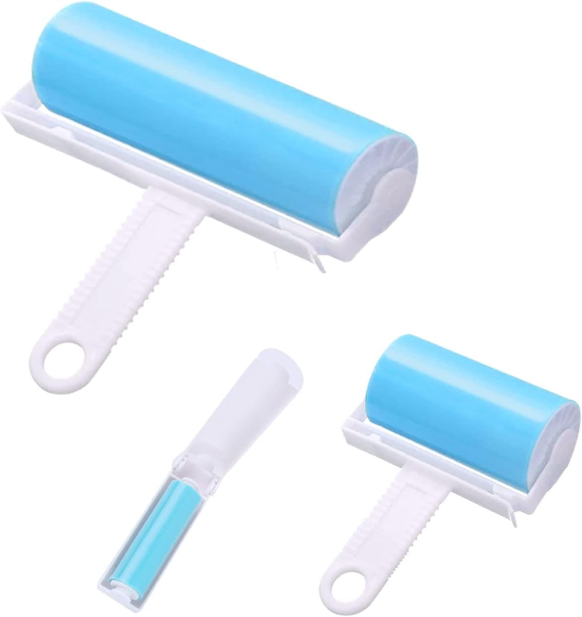 Travel Lint Roller 3 Pack, Washable Lint Roller Reusable Compact Pet Hair Remover Cleaner with Cover for Clothes, Pet Hairs, Include Large/Medium/Small Size image number 1