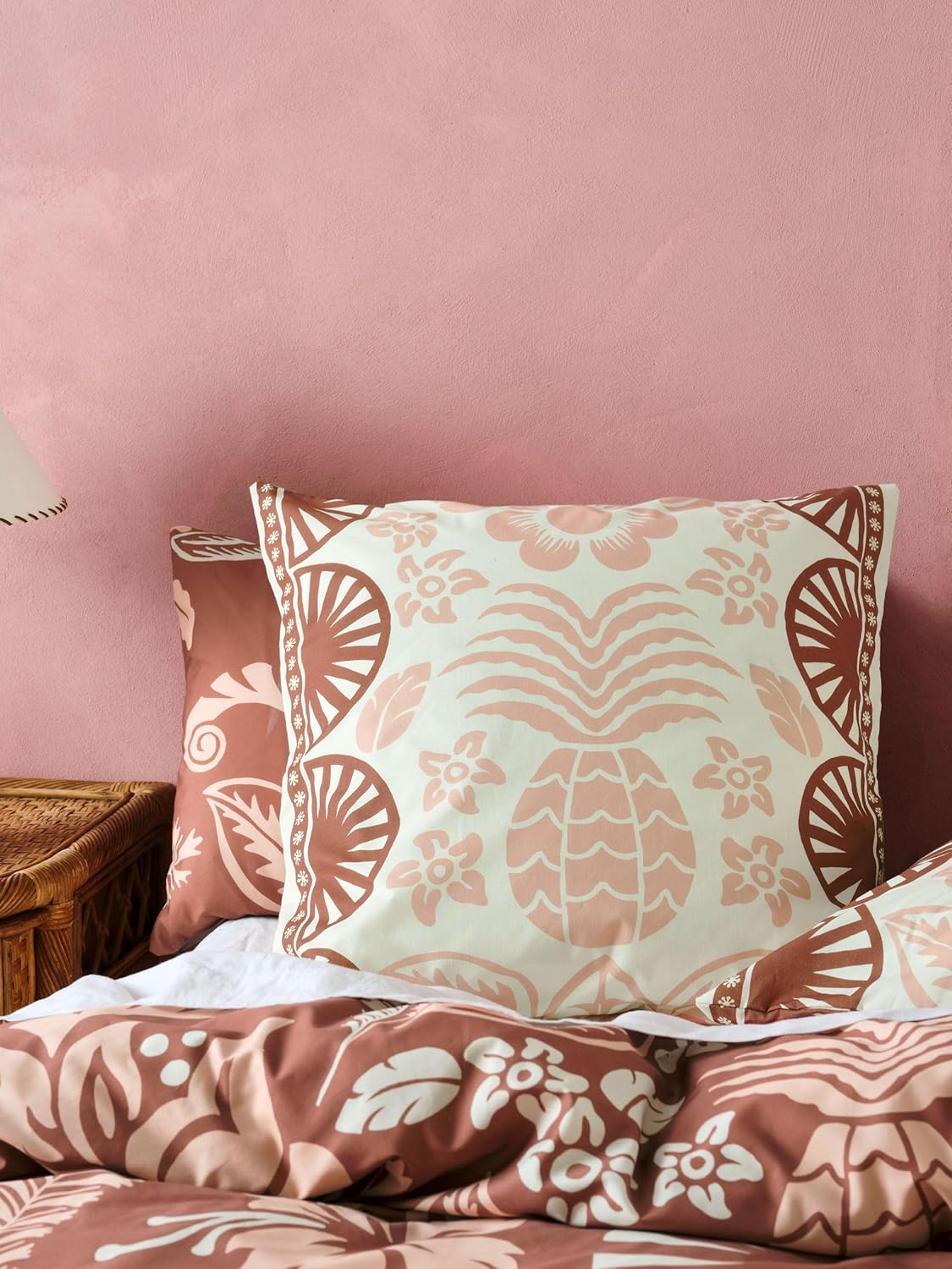 Linen House Messina European Pillowcase, Pink Clay, 65 X 65 Cm - Sky image number 2