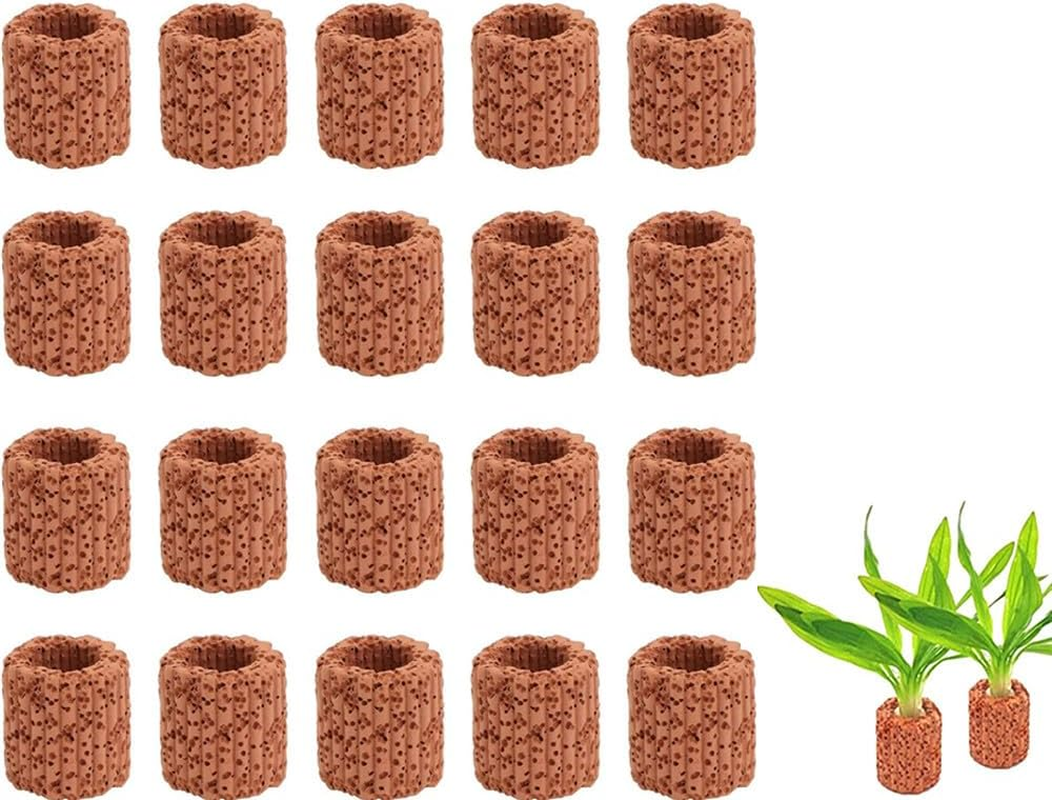 20 Pcs Aquarium Plant Holder Fish Tank Fixed Ring, 25Mm Fixed Ring Durable Practical Pottery Water Plant Holder Gravity Ring Fixed Ring Decor for Aquarium Pond Decor