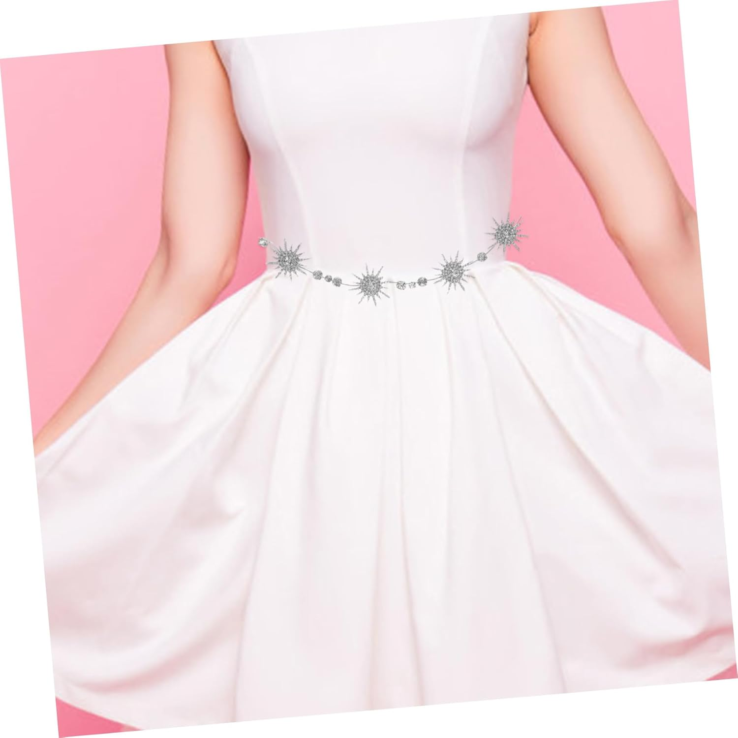 LALAFINA Wedding Waist Chain Jewelry Star Chain Belt Bridal Sash for Wedding Dress Accessory Party Occasion image number 6