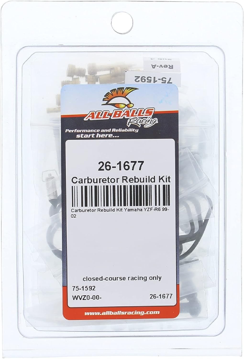 All Balls Racing 26-1677 Carburetor Rebuild Kit image number 1