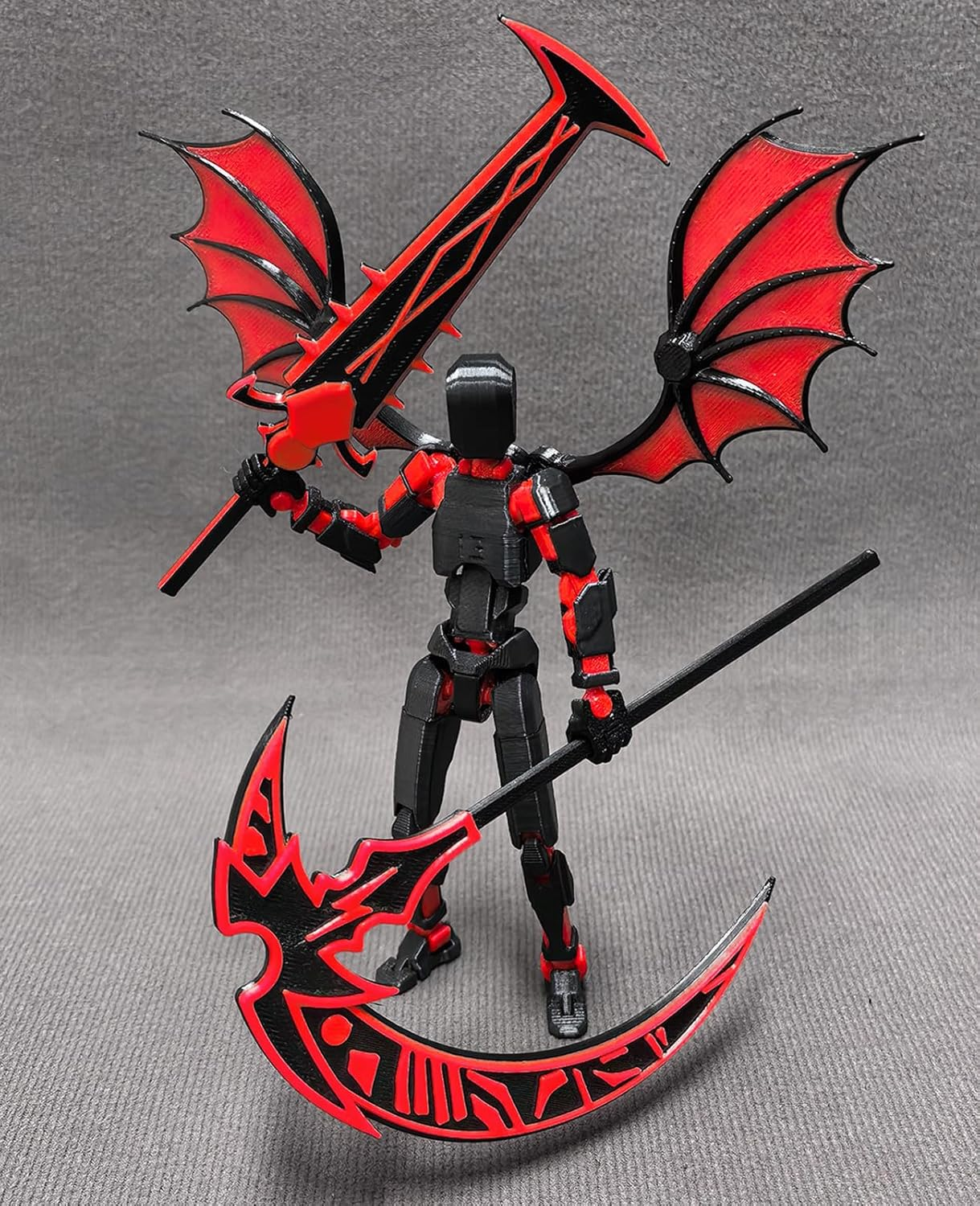 Lucky 13 Action Figures (Assembly Completed) T13 Action Figure Set,3D Printed Robot 13 Action Figure, Dummy 13 Set, for Collectors Desktop Decorations, Red image number 3