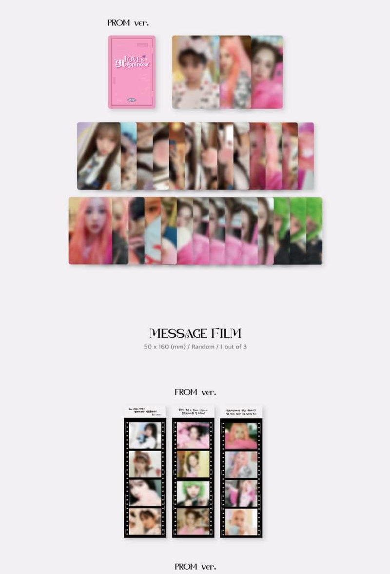 LIMELIGHT LOVE HAPPINESS Debut EP Album PROM Version Cd+144P Photobook+1P ID Card+1P Lenticular Photocard+2P Photocard+1Ea Message Film+1Ea Sticker+Tracking Kpop Sealed image number 3