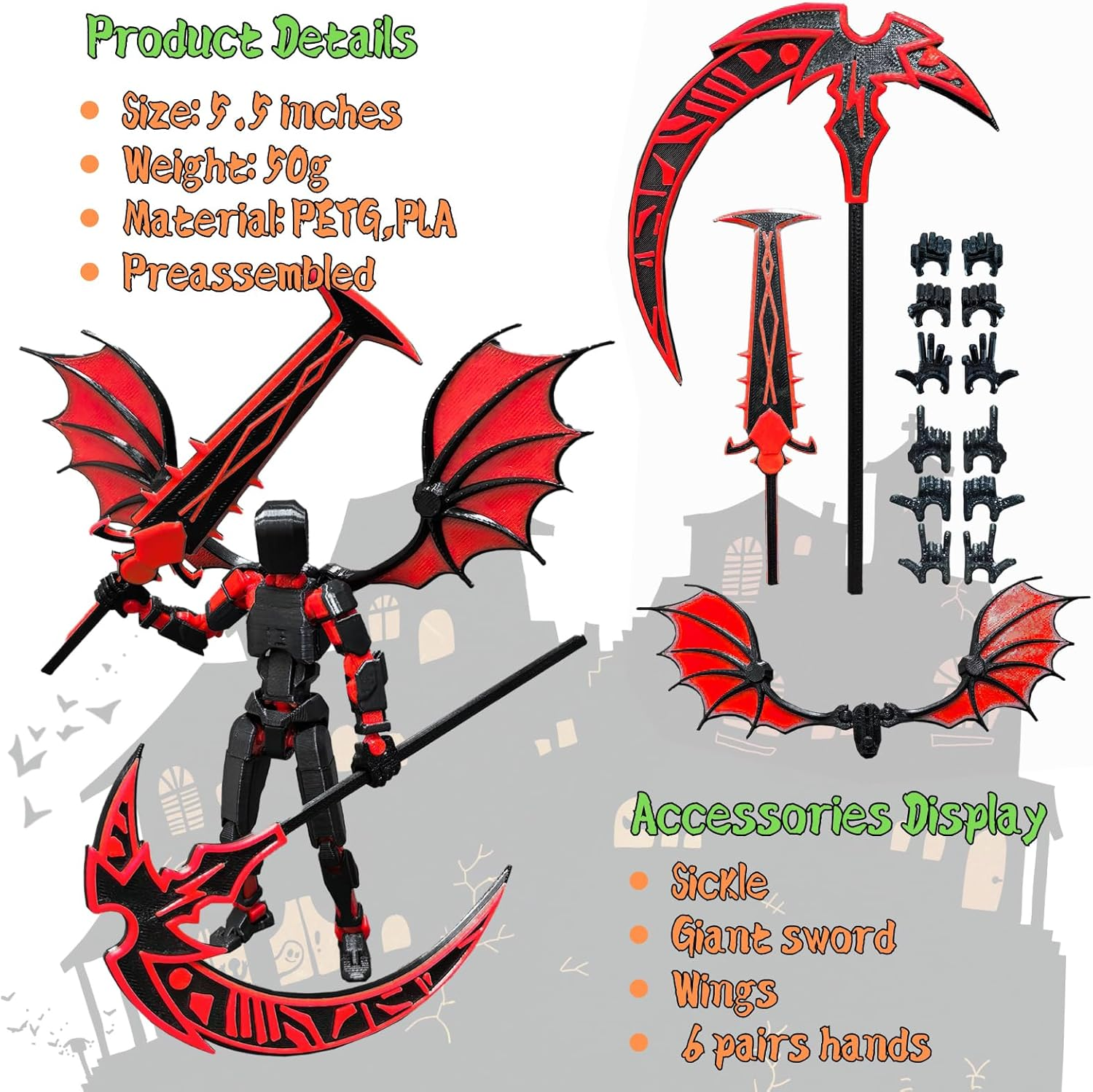 Lucky 13 Action Figures (Assembly Completed) T13 Action Figure Set,3D Printed Robot 13 Action Figure, Dummy 13 Set, for Collectors Desktop Decorations, Red image number 6