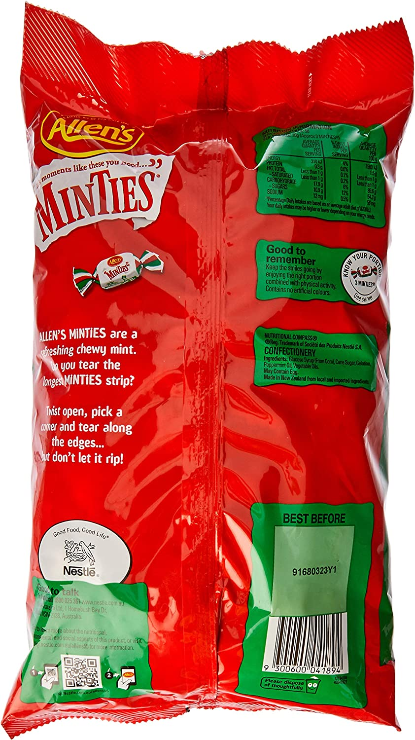 Allens Minties Chewy Bulk Bag Lollies, 1Kg image number 4