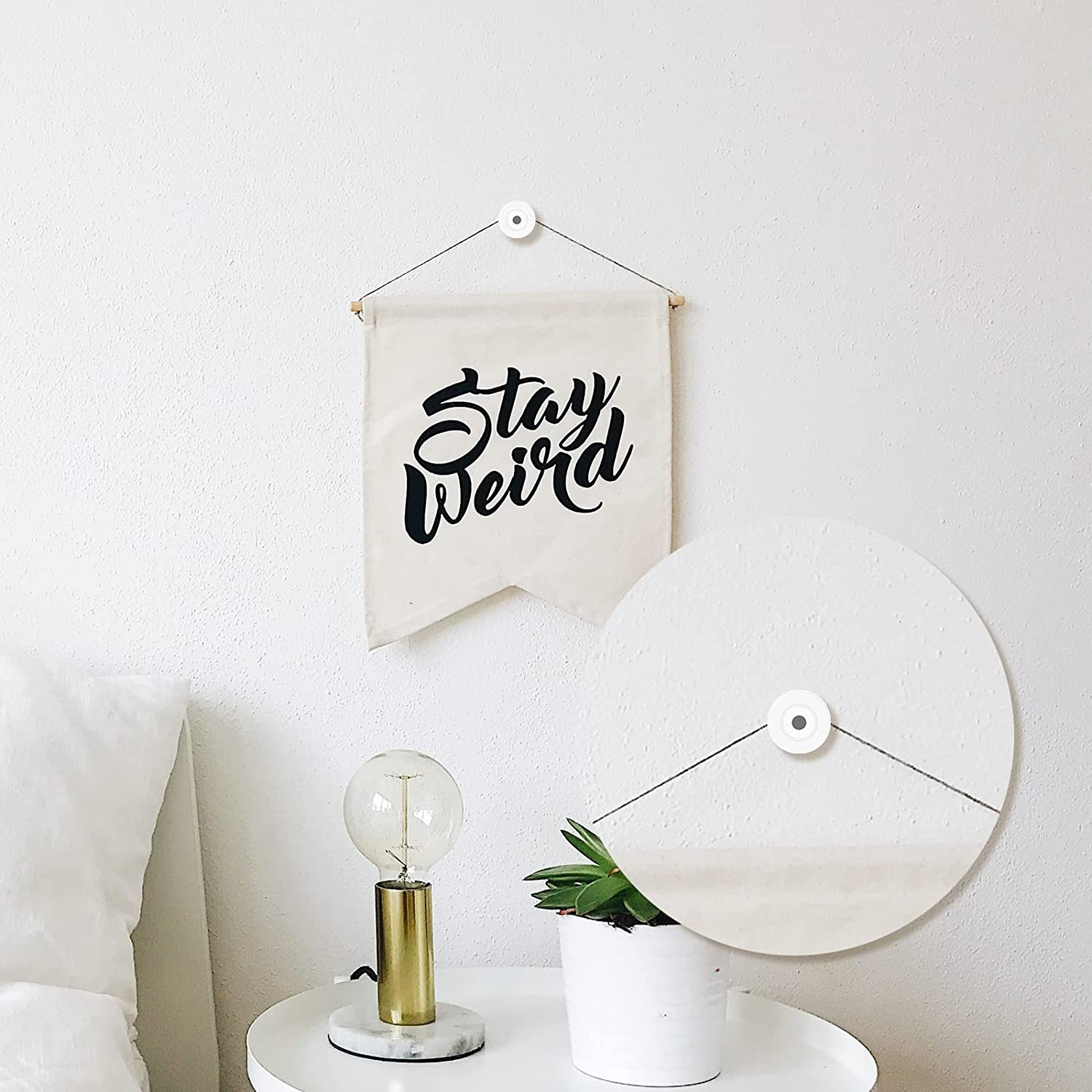 AIEX 100Pcs Clear Push Pins, Plastic Pushpins Thumb Tacks Flat Push Pins with Steel Point for Cork Board Bulletin Board Wall (White)