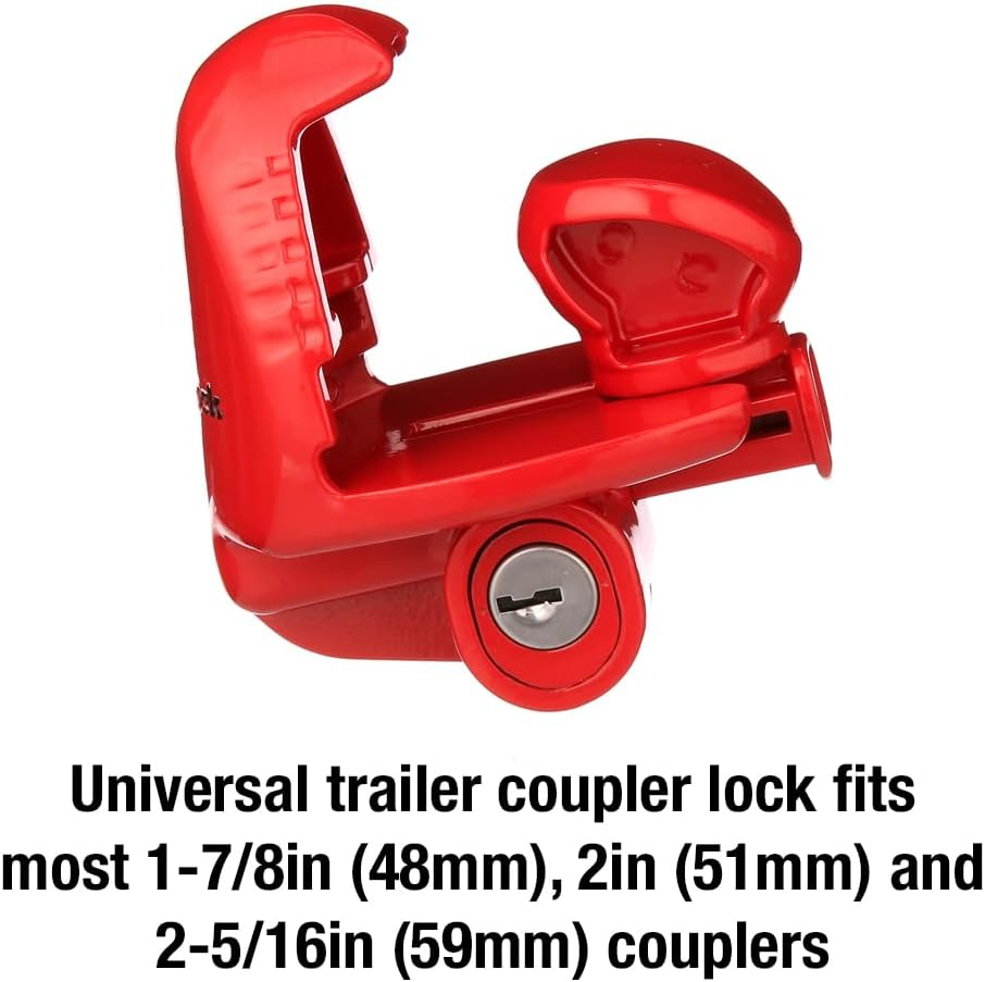 Master Lock - Universal Size Fits 1-7/8", 2", and 2-5/16" Couplers - Trailer Locks #389DAT image number 2