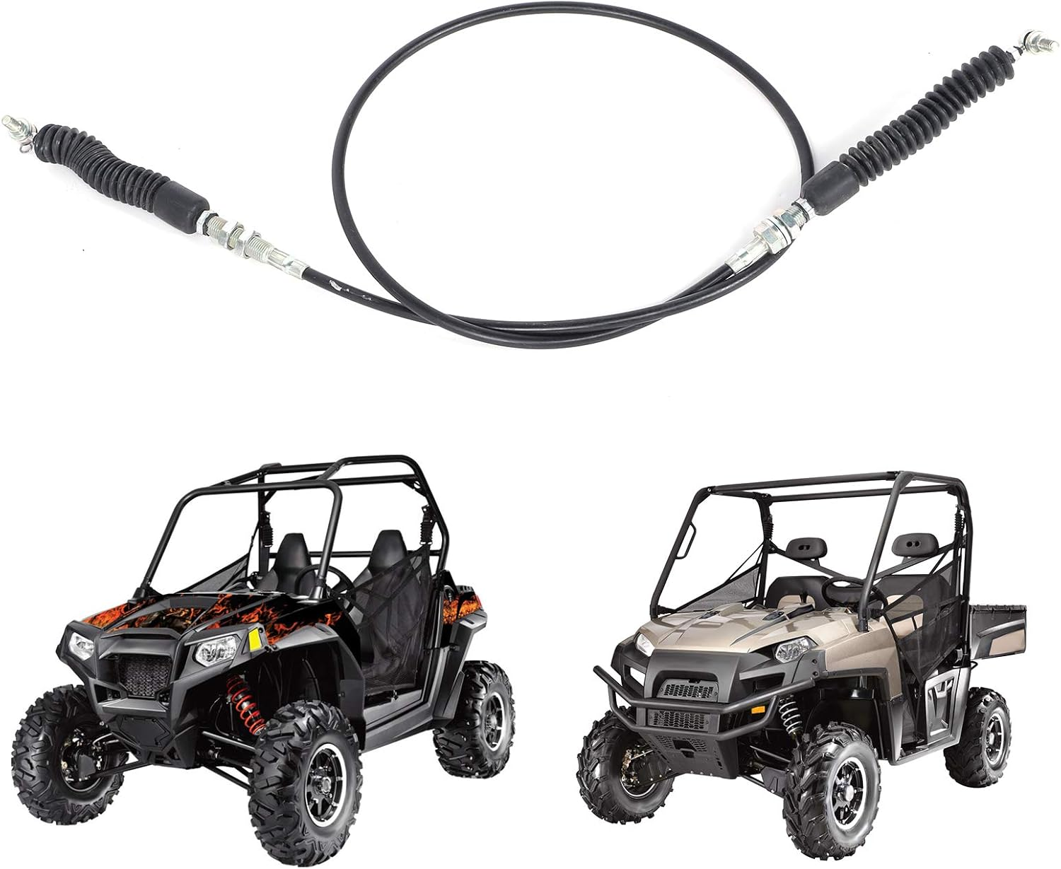 168Cm/66.1In Gear Shift Shifter Cable - 7081591 Replacement Accessory - Fits Polaris RZR 4 800 - Universal UTV Gear Shifter, Shift Control Cable, ATV Shifter, Off-Road Gear Shifter Cable image number 5