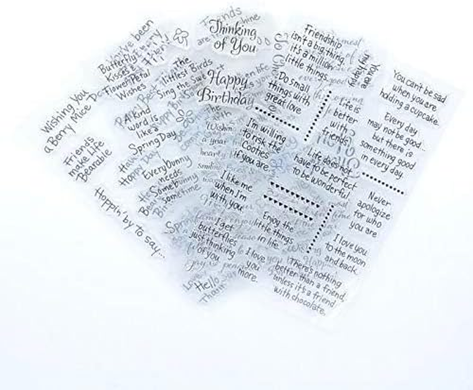 Welcome to Joyful Home 4Pcs/Set Different Sentiments Rubber Clear Stamp for Card Making Decoration and Scrapbooking image number 2