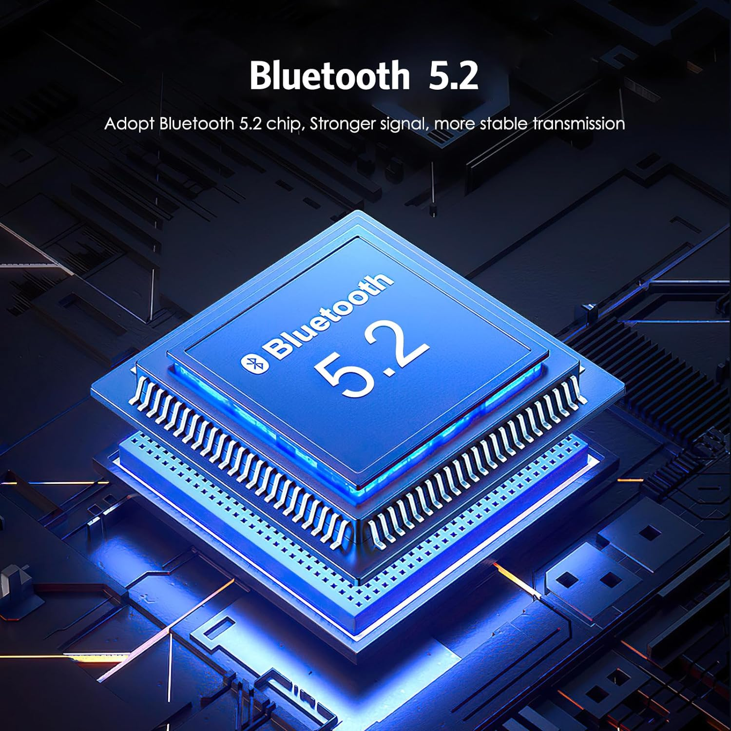 AMIR Bluetooth Transmitter Receiver, Bluetooth 5.2 Audio Adapter for Home Stereo, Wireless Audio Adapter with Display or Headphones, Home Theater, TV, Car