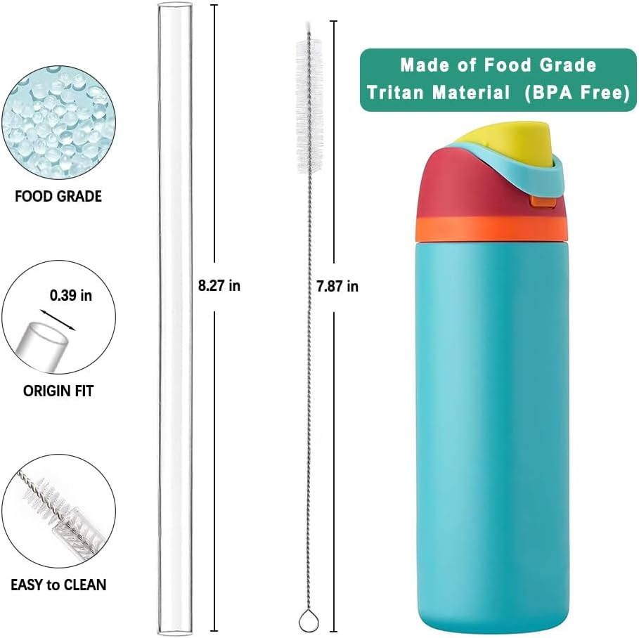 4PCS Replacement Straws for Owala Water Bottle 24 Oz 32 Oz Free Sip & Flip Owala Water Bottles, Replacement Plastic Straws Designed for Owala 24 Oz & 32 Oz Bottle image number 4