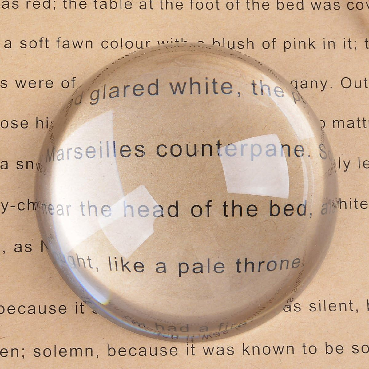 LONGWIN Crystal Dome Magnifier/Paperweight Reading Magnifying Glass-3.9 Inch image number 2