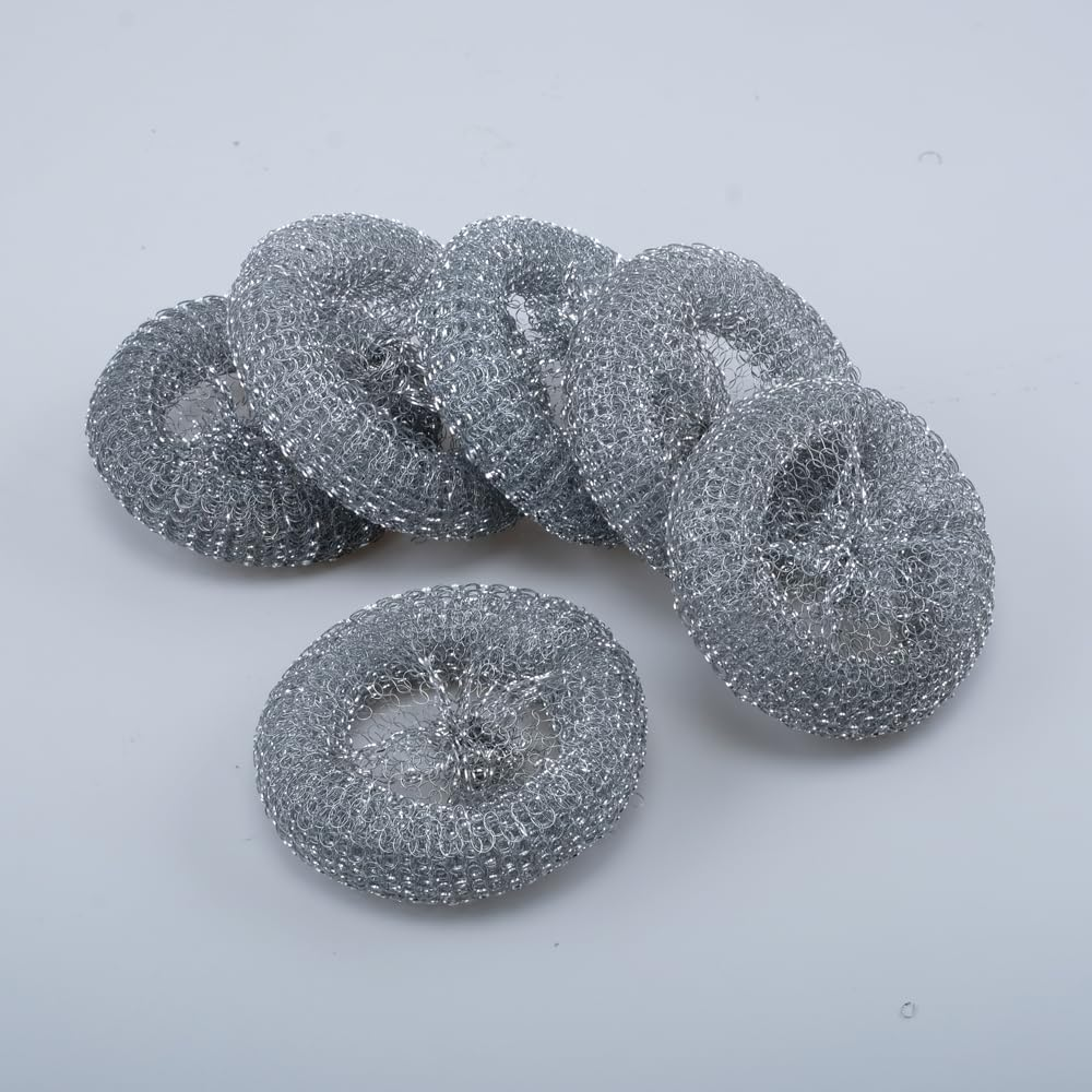 Jumbo Steel Scourer, 9 Cm Diameter (Pack of 6) image number 1