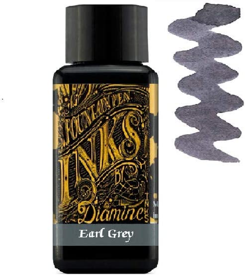 Diamine Fountain Pen Ink 30Ml - 3 X Bottles - Writer'S Blood & Earl Grey & Aurora Borealis, Writer'S Blood, Earl Grey, Aurora Borealis image number 1