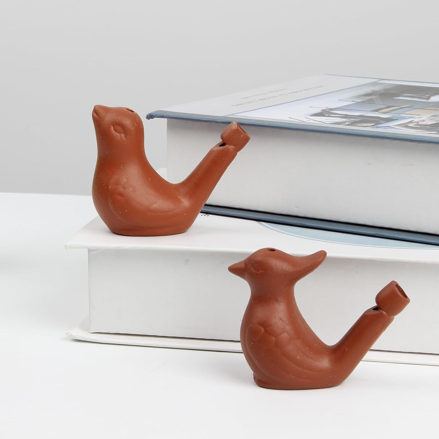 2Pcs Bird Water Whistle, Funny Ceramic Warbler Noise Makers, Purple Clay Pottery Waterfowl Whistle for Birthday Favors Gifts or Outdoor Accessories image number 3