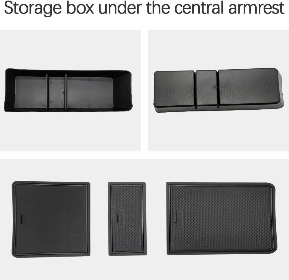 Is Suitable for BYD Dolphin Accessories 2024-2025 Center Console Storage Rack and Screen Rear Storage Bin, Front Water Cup Holder and Rear Trash Can (4 Pieces in Total for AU RHD) image number 4