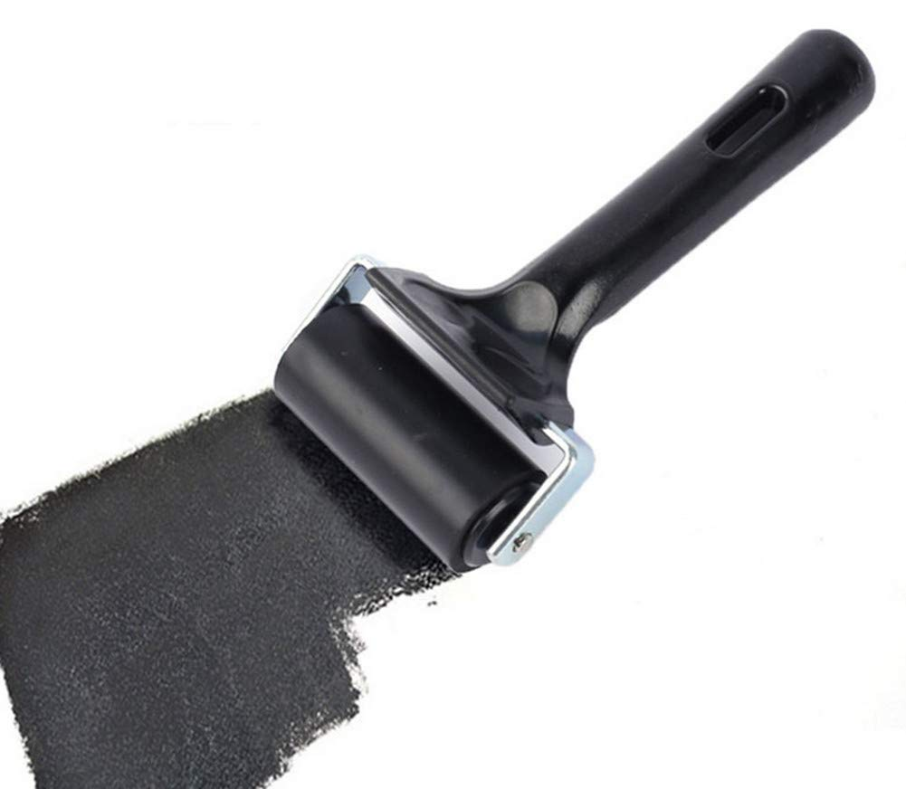 3 Pack Soft Rubber Brayer, Rubber Glue Roller for Printmaking Ink Paint Block Stamping Gluing Wallpaper and Arts & Crafts(2.4 Inch and 4 Inch) image number 3