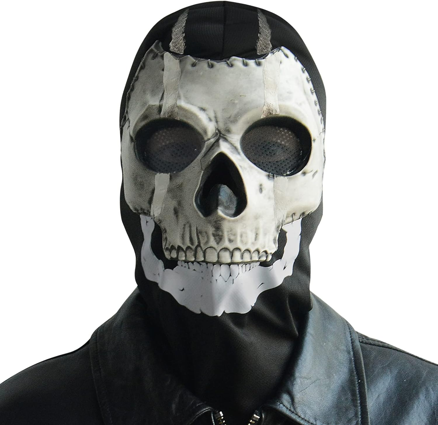 PARTYGEARS COD Ghost Mask Skull Full Face Mask MW2 Cosplay Costume Mask for Sport Halloween Cosplay Black PG232131 image number 6