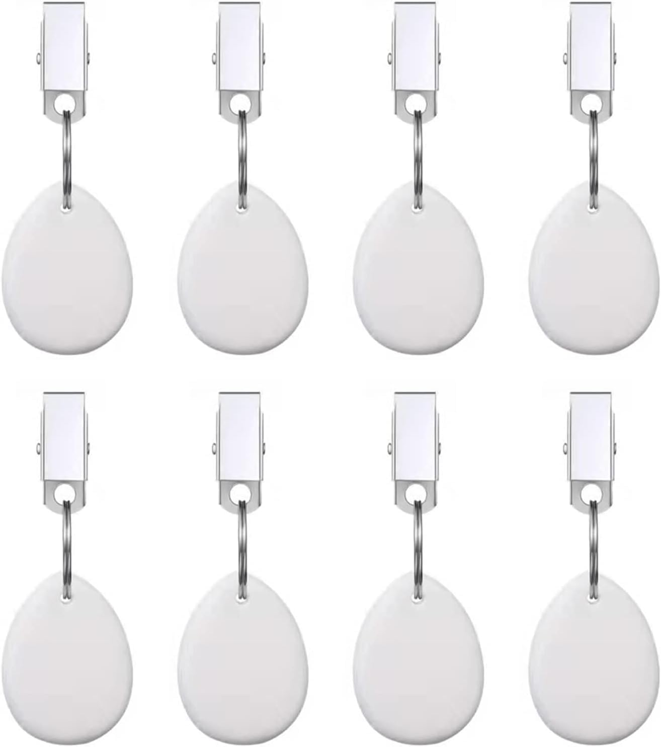 8 Pieces of Tablecloth Weights, Tablecloth Pendant, Outdoor Tablecloth Weights, Tear Drop Marble Tablecover Weights, Stone Table Scale, Family Dining Table Decoration, Metal Clotheslinger