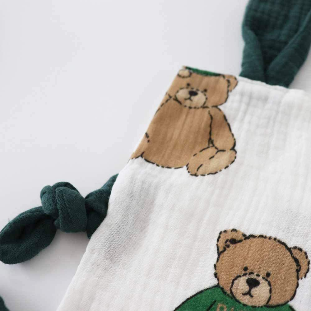 Bunny Security Blanket for Boys and Girls,Cotton Soft Breathable Muslin Soothing Towel Appeasing Toy for Infant and Toddler,2 Pcs Set(Bigbear&Cactus) - Strawberrypink image number 3