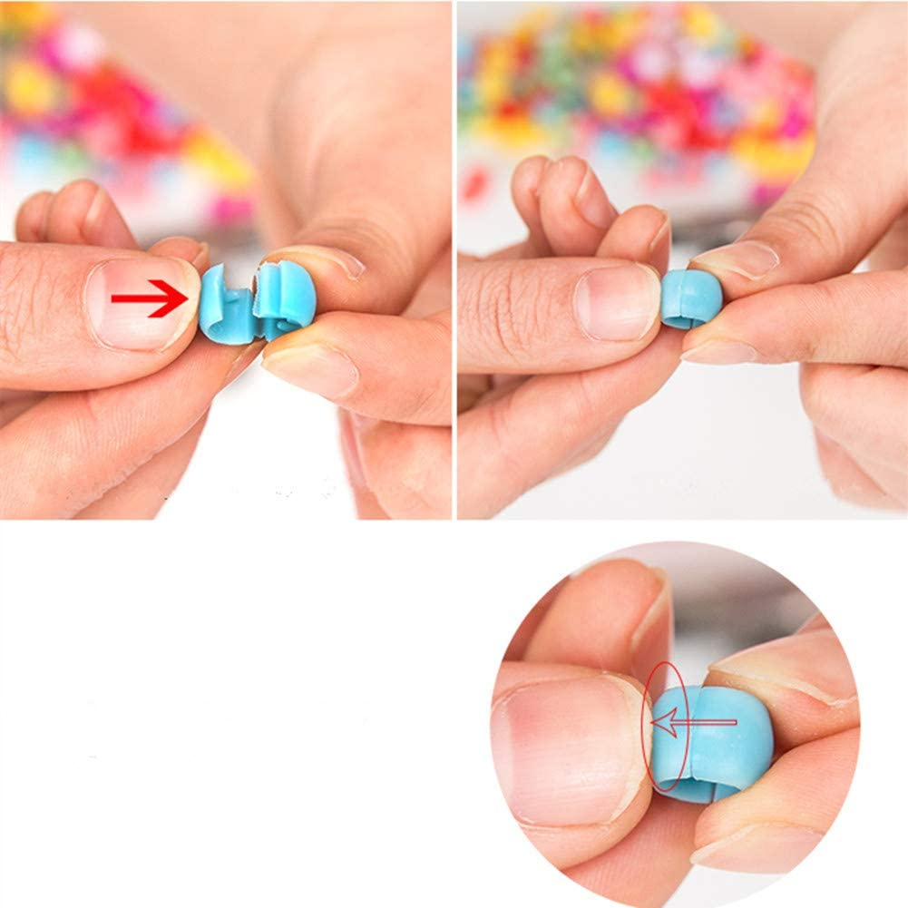 80 Pcs Mini Hair Claw Clips Small Dreadlocks Beads Cuffs Hair Braider for Hair Braiding Tool image number 2