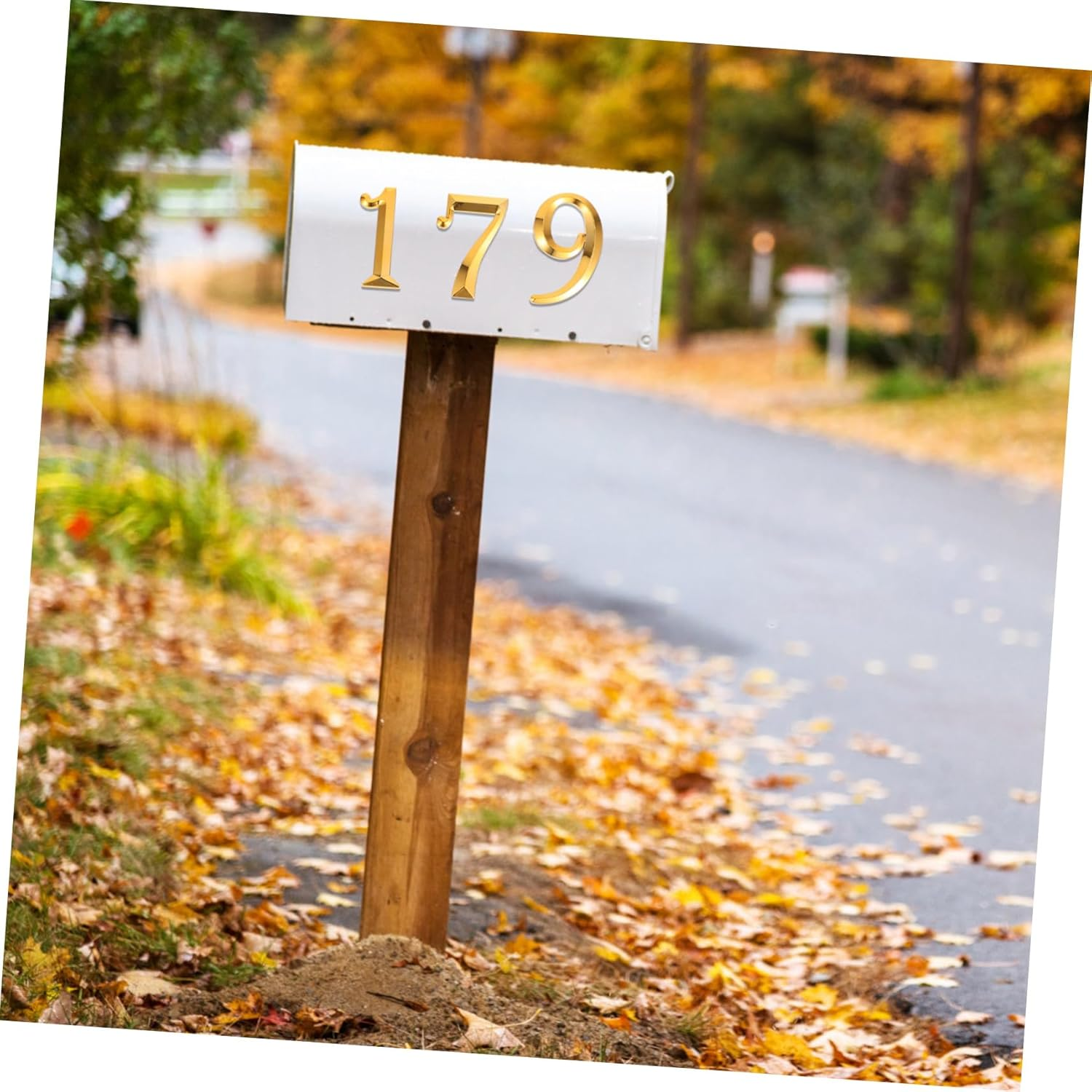 10Pcs Mailbox Numbers Sticker: Die Vinyl Number Decal Self Adhesive Address Signs for Mailbox Signs Window Door Cars Trucks Address image number 2