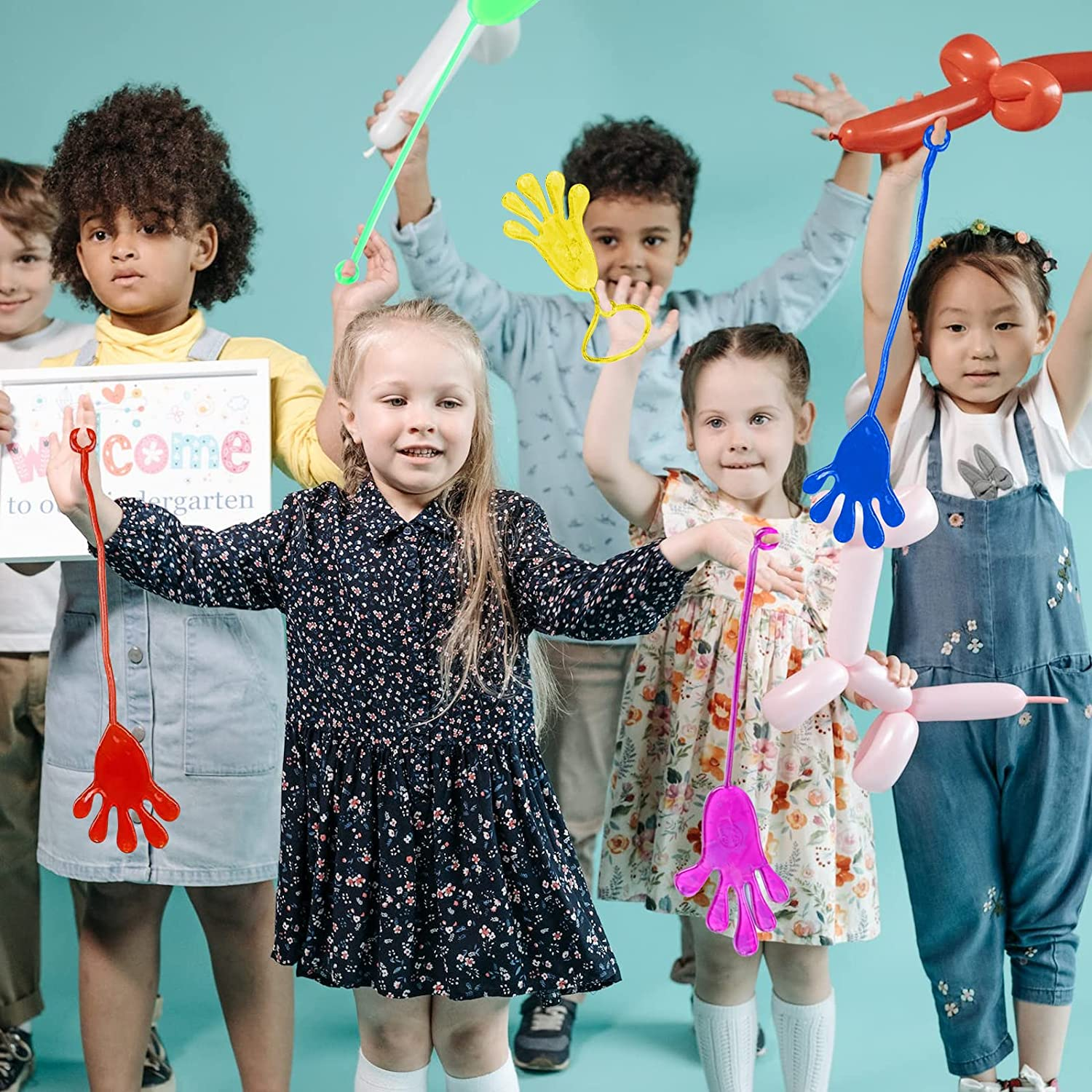 20PCS Sticky Hands, Sticky Finger, Party Favor Sets，Fun Toys, Party Favors, Wacky Fun Stretchy Sticky Hands for People Party Favors PF-9-20 image number 4