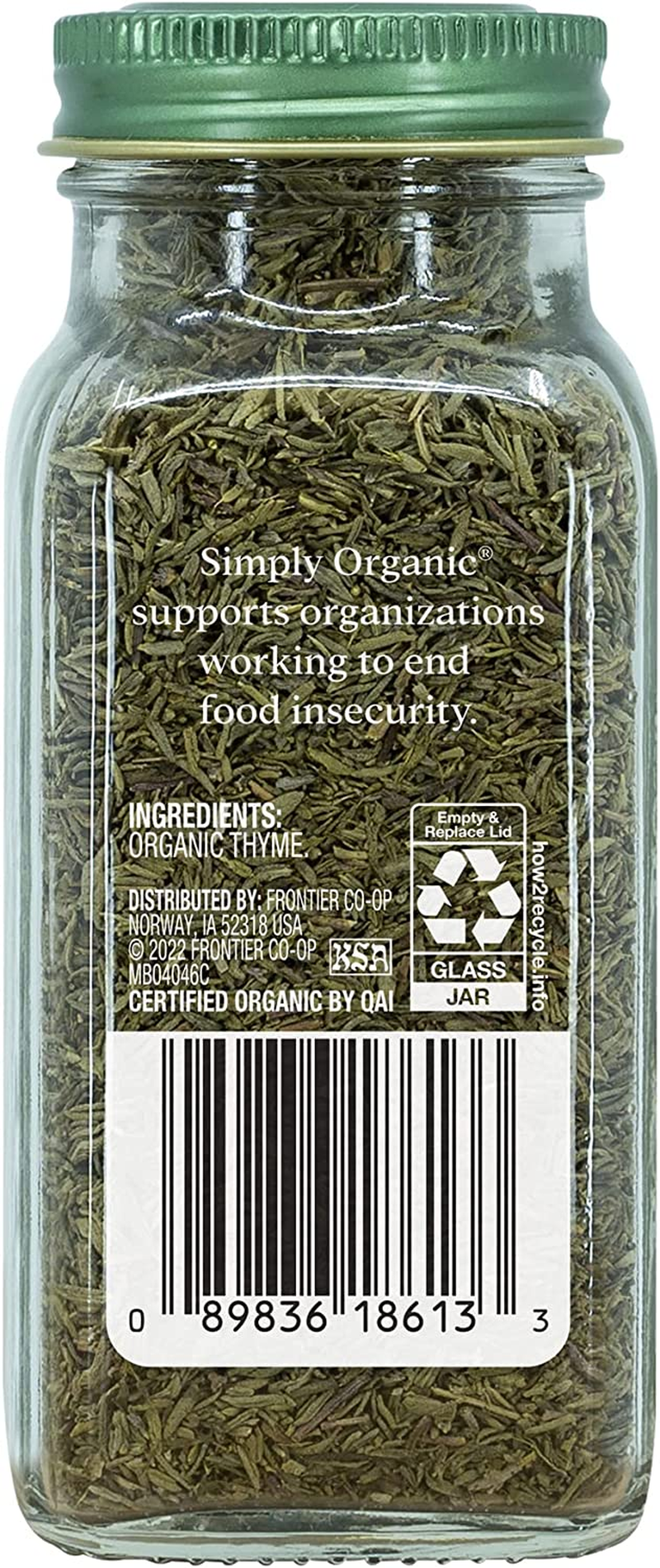 Simply Organic Simply Organic Thyme Leaf Large Glass 22G, 22 G image number 4