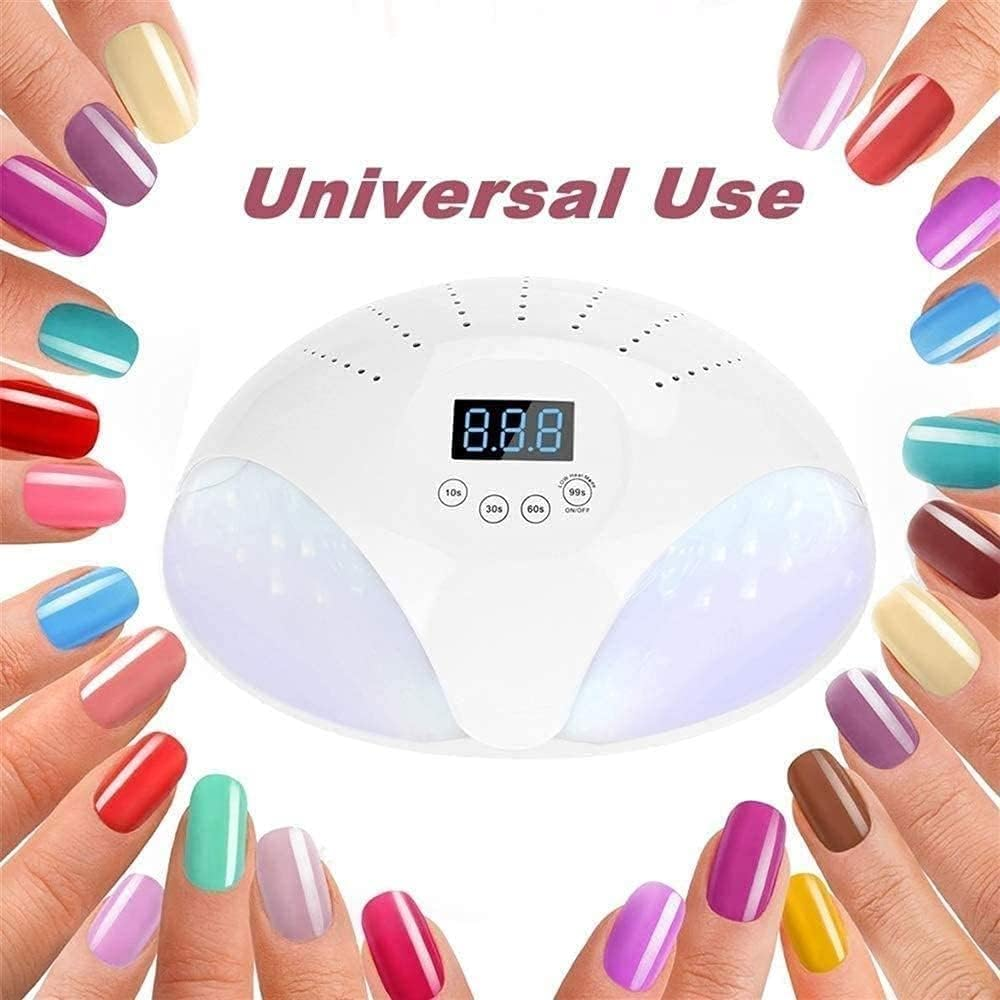 LED Nail Lamp,Nail Dryer, UV Nail Lamp with 4 Timers Settings for Two Hands, Automatic Sensor for Portable Handle Gel Nail UV Light(Pink) - White image number 6