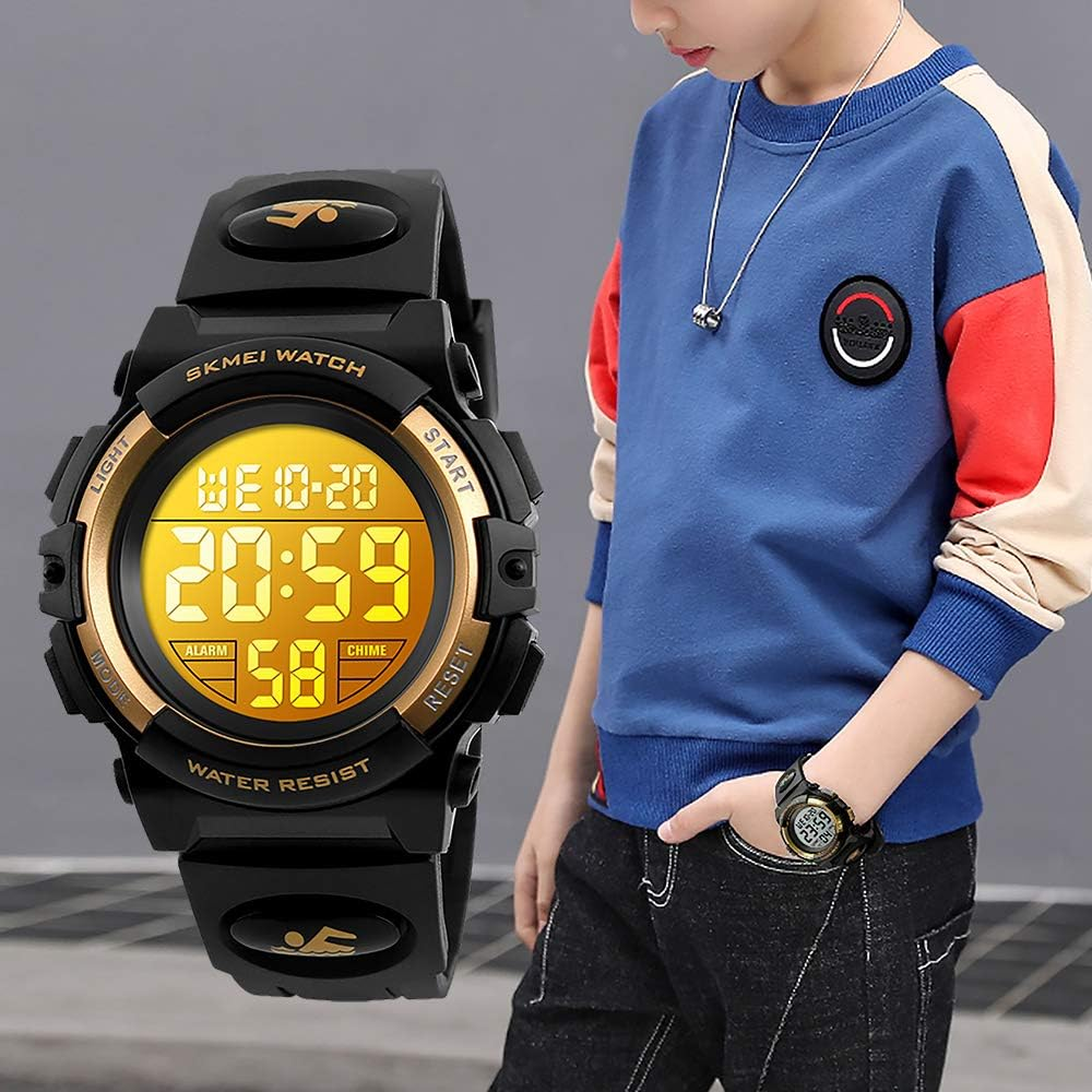 Kids Watch, Boys Sports Digital Waterproof Led Watches with Alarm Wrist Watches for Boy Girls Children image number 1