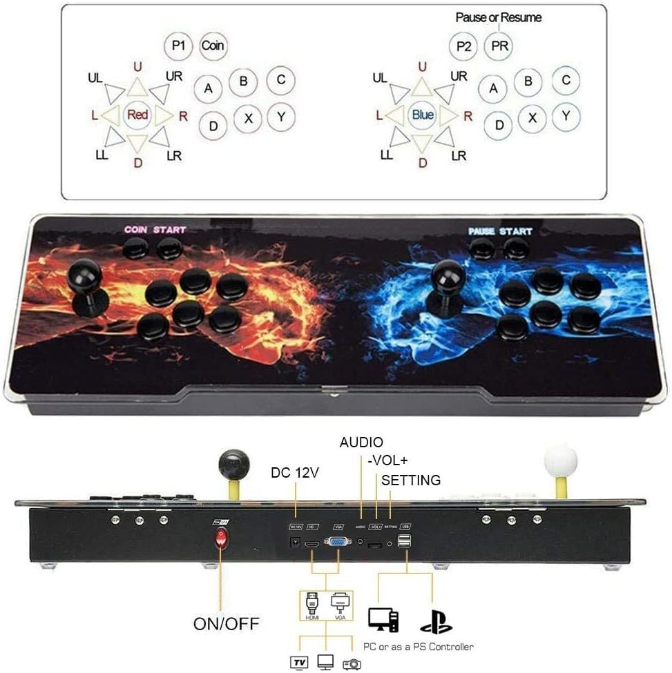 26800 Games Pre-Installed Pandora'S Box plus 3D & 2D HD Arcade Retro Video Game Console ,Supports HDMI VGA USB Output image number 4