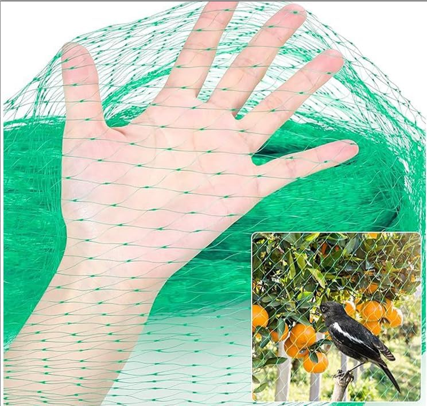 Skycabin Bird Netting 4Mx10M Green Garden anti Bird Net for Protecting Vegetable Plants Seedlings and Fruit Trees from Bird Pigeon Squirrel Deer and Other Animals Reusable Fence