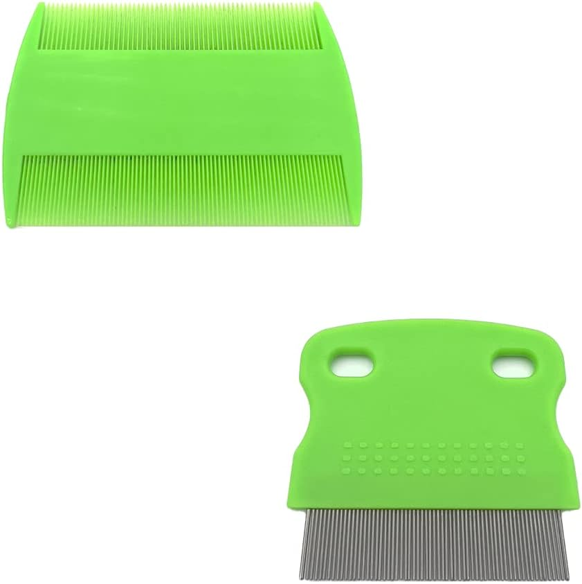 Hair Lice Comb, 2 PCS Lice Combs, Flea Lice Combs, Double Sided Teeth Comb, for Grooming and Removing Dandruff image number 1
