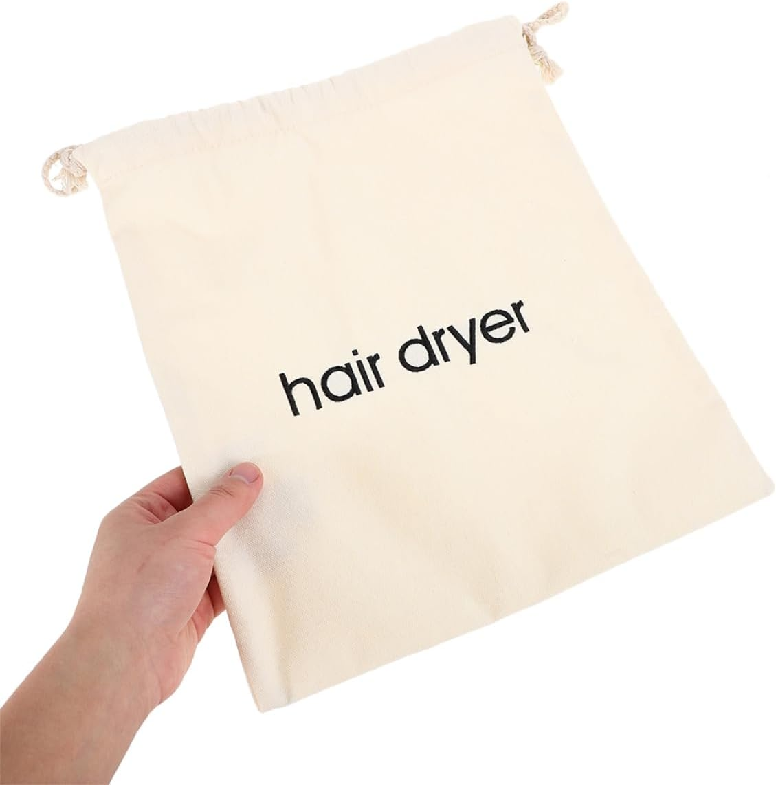 SAFIGLE 3Pcs Hair Dryer Bag Travel Drawstring Organizer for Home and Professional Use Large Cotton Storage Bag for Hair Tools image number 1