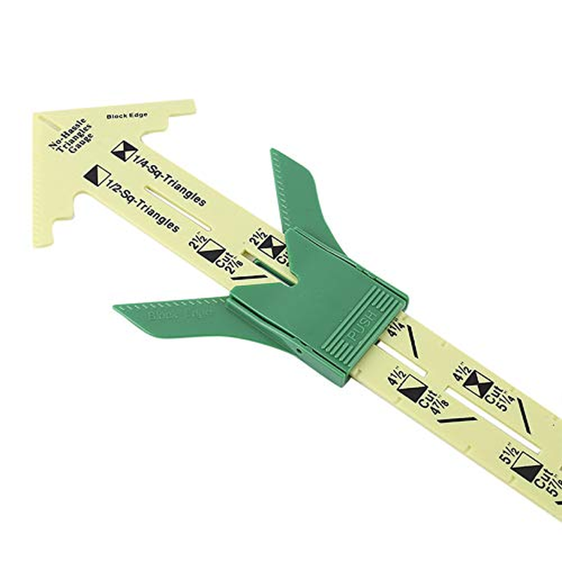 TF T-Shaped Sliding Gauge Sewing Measuring Ruler Tool No Hassle Triangles Gauge Handy Hem Gauge Seam Allowance Buttonhole Spacer and Circle Compass image number 1