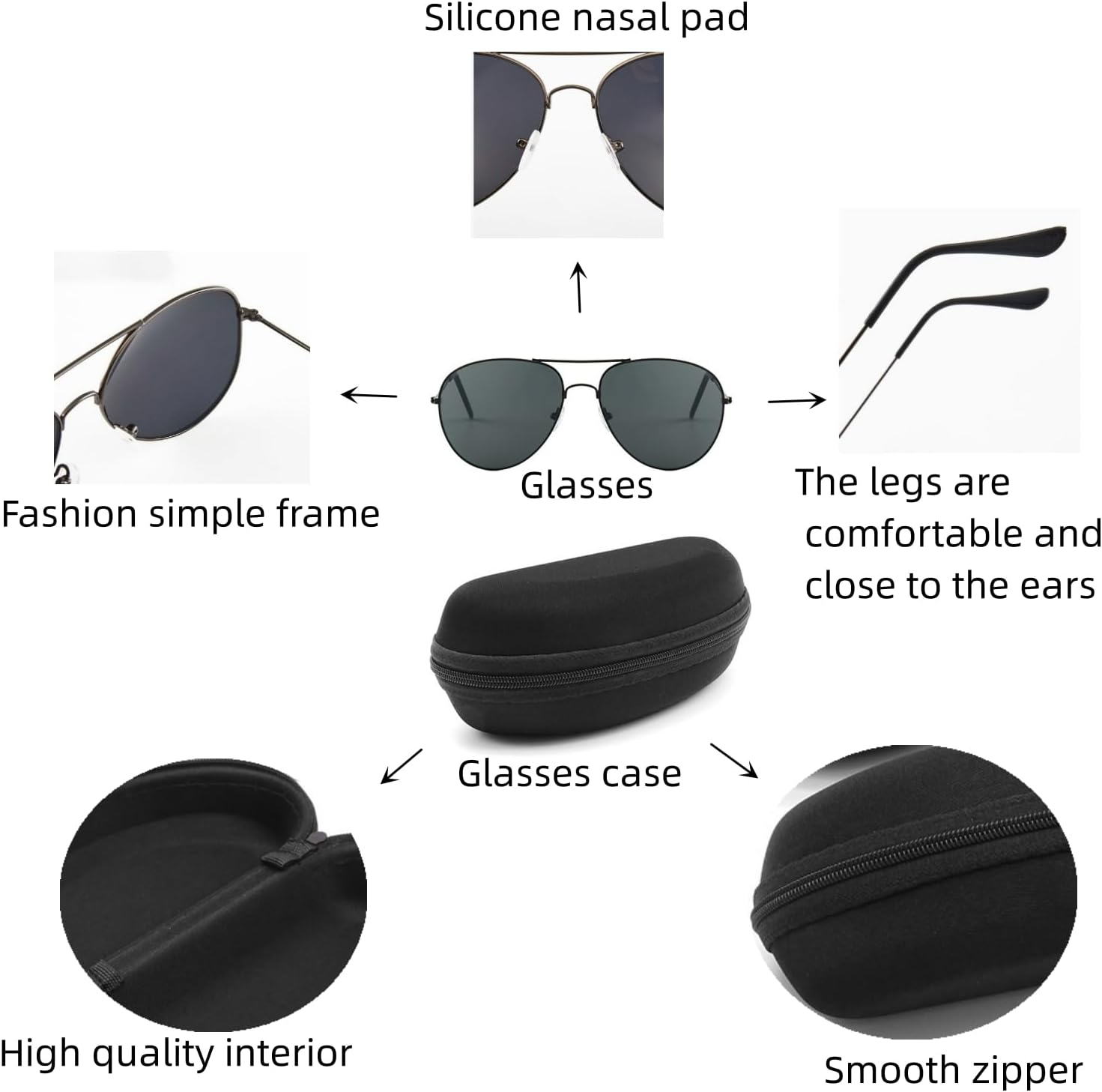 Yacht Captain Hat and Sunglasses with Case, Costume Accessory for Navy Masquerade Party, Marine Admiral Adjustable Hat Yacht Boat Ship Sailor Accessories Set