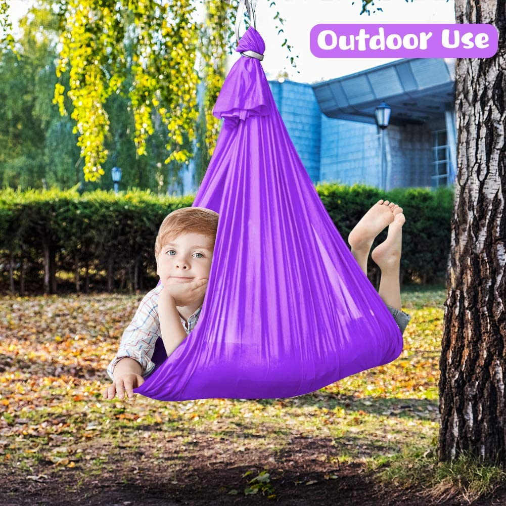 Sensory Swing for Kids with Special Needs (Hardware Included) Therapy Swing Cuddle Swing Indoor Outdoor Kids Swing Hammock for Child & Adult with Autism, ADHD, Aspergers, Sensory Integration image number 5