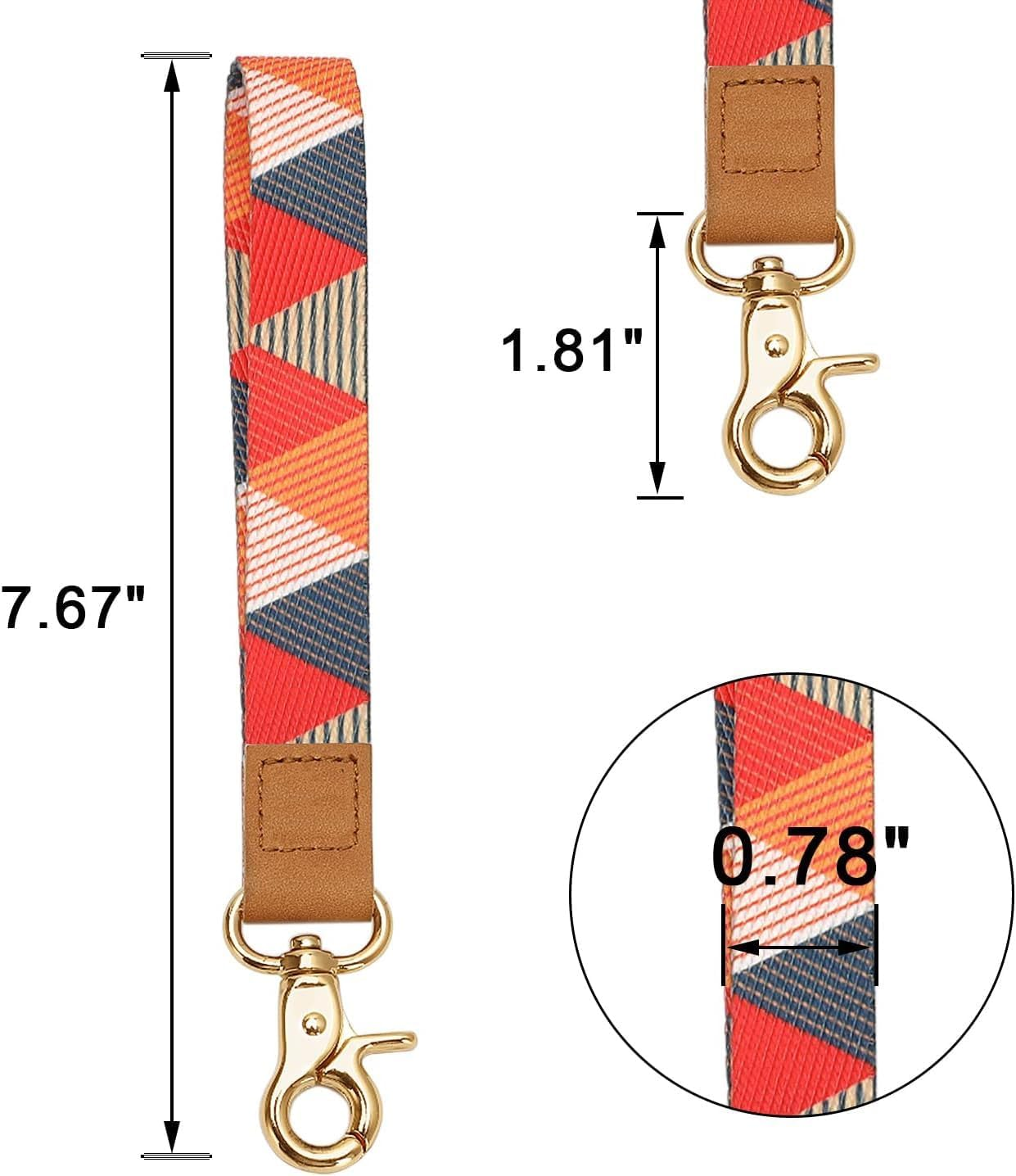 Wrist Lanyard Key Chain, Cute Wristlet Strap Keychain Holder for Women Men Car Keys ID Badges Card Wallet Phone Camera image number 2