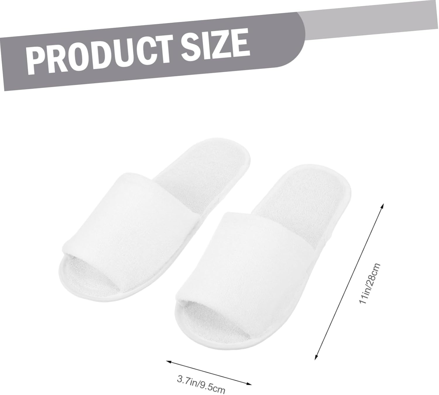 Folding Travel Slippers 2 Pairs Portable Hotel Slippers Non-Slip Soft Sole Universal Home Indoor Shoes for Men and Women image number 6