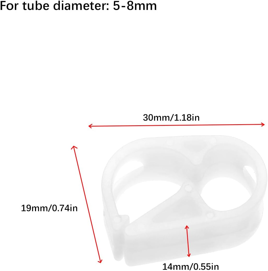 Create Idea 10Pcs Adjustable Tube Clamp PP Tubing Clamps Pipe Clamps Water Flow Control Clip Adjustable Tube Clam for Control Flow of Liquid in the Pipe Fit for 5-8Mm Tube image number 4