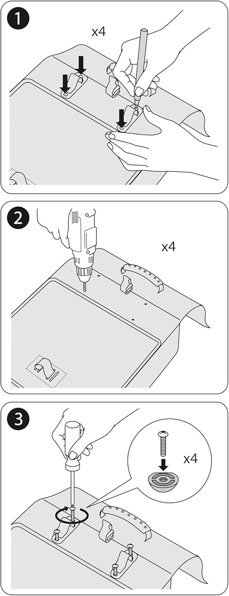 Vincita Bike Pannier Hooks Kit - to Convert Any Bag into a Bicycle Pannier Bag -Can Be Used with Rack Diameter up to 13 Mm- One Set of Pannier Mounting Attachment Hardware (Plastic)